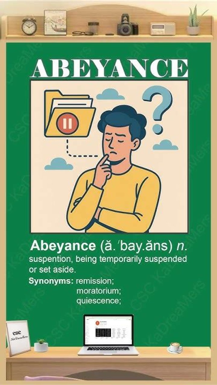 What does abeyance mean?