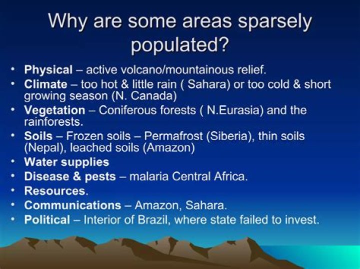 Why siberia is sparsely populated?